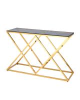 Консоль ИНСИГНИЯ 120*40 золото стекло smoke. Фото №1