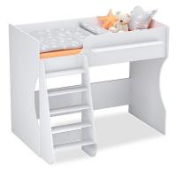Кровать-чердак Polini Kids Dream 1700, белый фото Кровать-чердак Polini Kids Dream 1700, белый. Фото №1