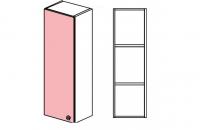 Шкаф навесной узкий высокий Силуэт. Фото №1