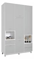 Шкаф комбинированный Polini kids Mirum 2330, белый. Фото №1