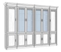 Шкаф книжный модульный Оскар вар.2