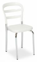 Стул Izmir (Mod.10) металл,,пластик,экокожа , 38*40*90, белый (поставляется только по 4 шт). Фото №1