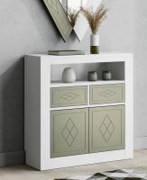 Узкая тумба NORA 3048.1 Blanco mate/Cuerda фото Узкая тумба NORA 3048.1 Blanco mate/Cuerda. Фото №1