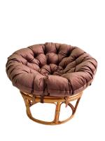 Кресло Папасан 23/01 с коричневой подушкой