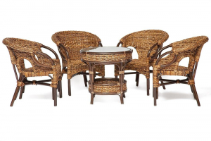 Комплект для отдыха Mandalino 05/21 Pecan  стол и 4 кресла. Фото №2