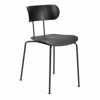 Стул VAN HALLEN (mod. 1534-45) пластик/металл, 45х52х77 см, высота до сиденья 46,5 см, черный/черный (поставляется по 4 шт)