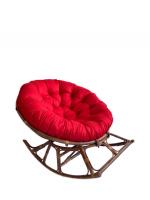 Кресло Папасан-качалка 23/01D с красной подушкой. Фото №1