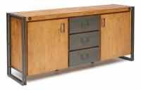 Комод Secret De Maison CITY ( mod. CTY D01ABOIS2-180 ) металл/дерево акация, 180х45х80см, коричневый дым (smoke brown B034). Фото №1