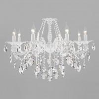 Подвесная люстра Eurosvet Veletta 10108/8 белый/прозрачный хрусталь Strotskis. Фото №1