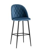 Стул барный Марсель велюр пыльно-синий. Фото №1