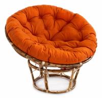 Кресло PAPASAN ECO SKIN / с подушкой / Natural (натуральный), ткань Оранжевый, С 23