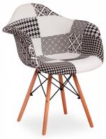 Кресло Secret De Maison CINDY SOFT (EAMES) (mod. 101) дерево береза/металл/мягкое сиденье/ткань, 61 х 60 х 80 см , black/white (черный/белый Кресло Secret De Maison CINDY SOFT (EAMES) (mod. 101) дерево береза/металл/мягкое сиденье/ткань, 61 х 60 х 80 см , black/white (черный/белый. Фото №1