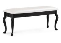 Банкетка Хиль черная / кожзам белый пунто фото Банкетка Хиль черная / кожзам белый пунто. Фото №1