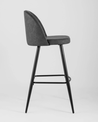Стул барный Лион темно-серая экокожа. Фото №4
