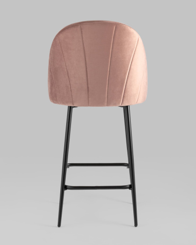 Стул полубарный Логан велюр пыльно-розовый. Фото №6