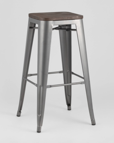 Стул полубарный Диего велюр пыльно-синий. Фото №3