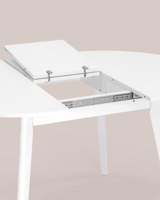 Стол Rondo 100-135*100 белый фото Стол Rondo 100-135*100 белый. Фото №5