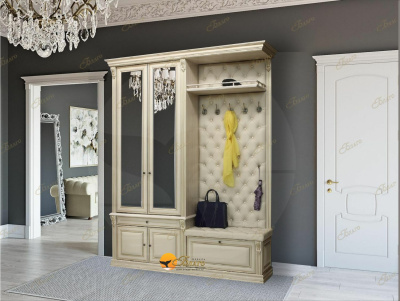 Прихожая со шкафом и вешалкой c зеркалами Б5.11-11(з). Фото №3