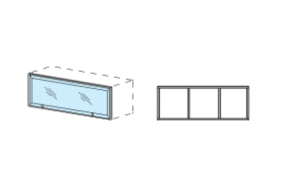 Шкаф навесной с открыванием фасада вверх Силуэт. Фото №4