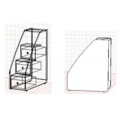 Тумба-лестница с 3-мя ящиками АЙС. Фото №3