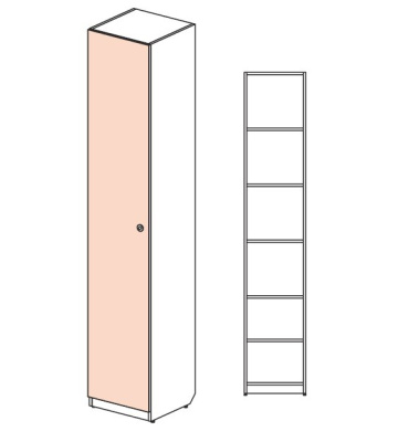 Шкаф однодверный со штангой Силуэт. Фото №2