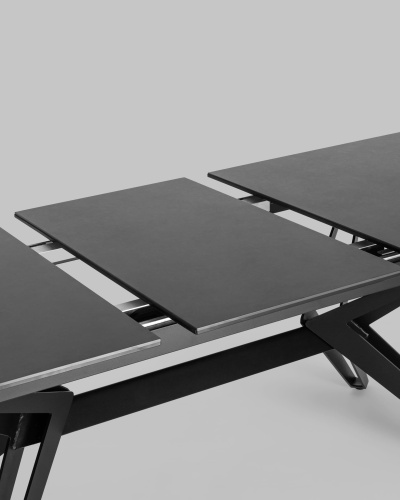 Стол обеденный Олимпия раскладной 160-210*90 керамика темная. Фото №7