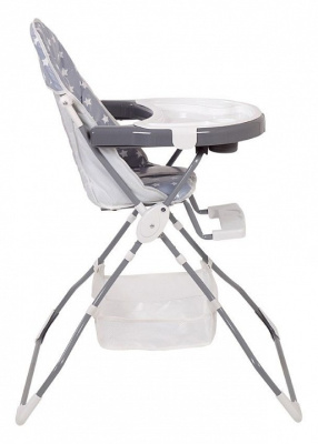 Стул для кормления Polini kids 252 Звезды, серый фото Стул для кормления Polini kids 252 Звезды, серый. Фото №4