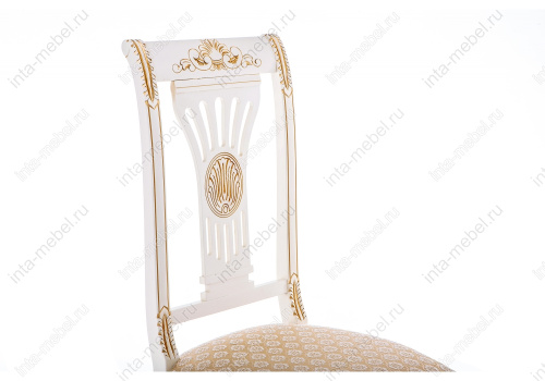 Стул деревянный Roy W/З молочный с патиной. Фото №6