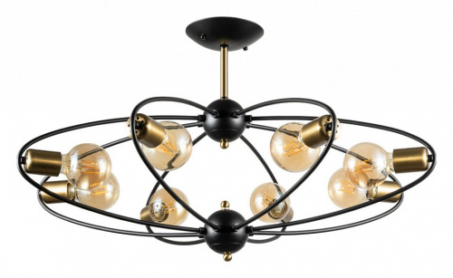 Люстра на штанге Arte Lamp Glasgow A1963PL-8BK. Фото №1