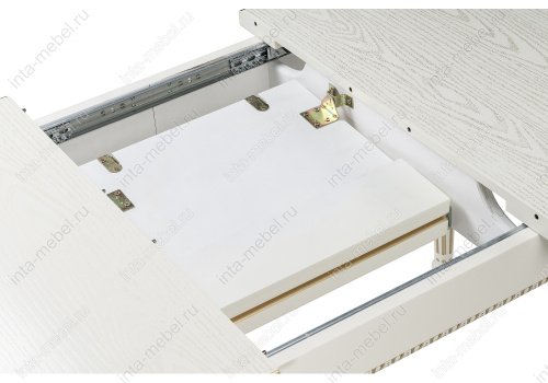 Стол деревянный Леджер слоновая кость / патина золото. Фото №5