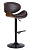 Стул барный JY1076 коричневый/черный