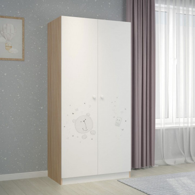 Шкаф платяной Polini kids French 1230 Teddy, белый фото Шкаф платяной Polini kids French 1230 Teddy, белый. Фото №4