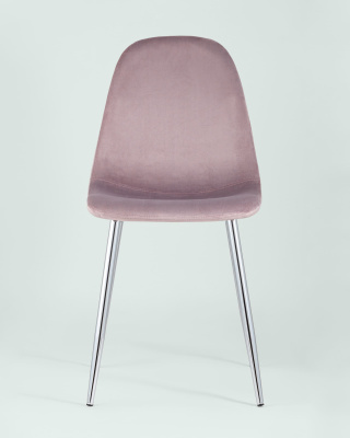 Стул Валенсия велюр розовый хромированные ножки. Фото №5