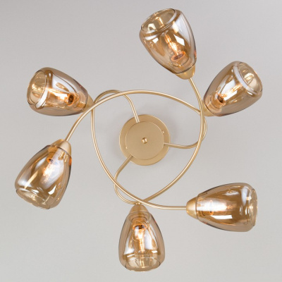 Потолочная люстра Eurosvet Noemi 30168/6 матовое золото фото Потолочная люстра Eurosvet Noemi 30168/6 матовое золото. Фото №2