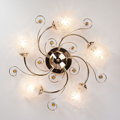 Потолочная люстра Eurosvet Roksana 9677/5 золото. Фото №2