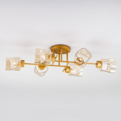 Потолочная люстра Eurosvet Hilari 30165/6 перламутровое золото. Фото №2