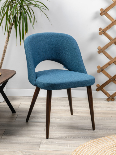 Кресло Lars БлюАрт/Тёмный Орех. Фото №6