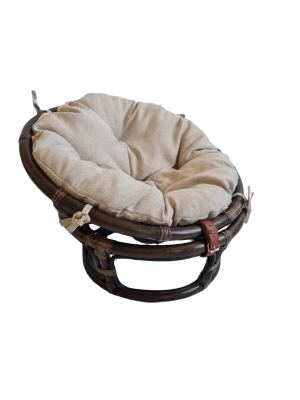 Кресло папасан - мини 23/01Е, цвет: темно - коричневый фото Кресло папасан - мини 23/01Е, цвет: темно - коричневый. Фото №3