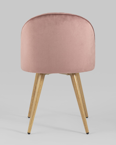 Стул Лион Страйпс велюр розовый. Фото №6