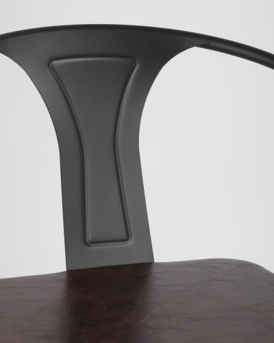 Стул TOLIX ARMS SOFT с подлокотниками черный матовый. Фото №9