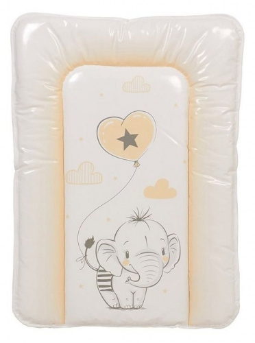 Матрас пеленальный Polini kids Слоник, бежевый. Фото №1