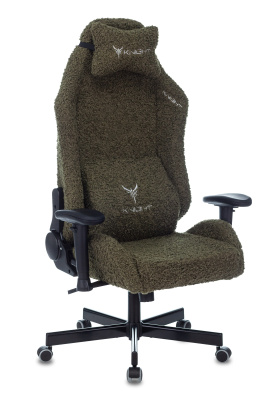 Кресло игровое Knight T1 хаки экомех с подголов. крестовина металл фото Кресло игровое Knight T1 хаки экомех с подголов. крестовина металл. Фото №3