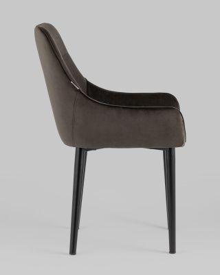 Стул Джоан велюр тёмно-коричневый фото Стул Джоан велюр тёмно-коричневый. Фото №4