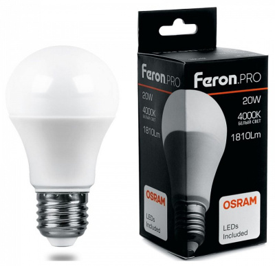 Лампа светодиодная Feron LB-1020 E27 20Вт 4000K 38042 фото Лампа светодиодная Feron LB-1020 E27 20Вт 4000K 38042. Фото №2