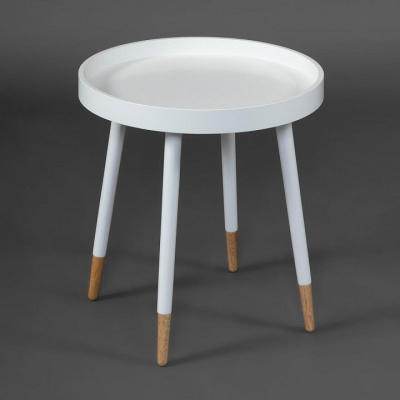 Столик NY-3262 дерево/мдф, D46х48,5см, белый. Фото