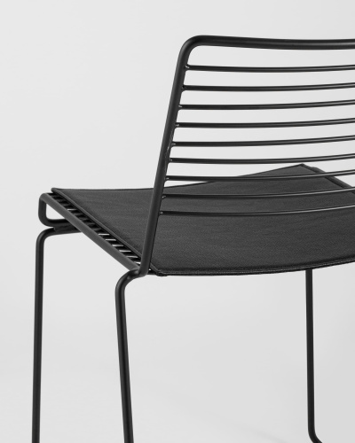 Стул обеденный Danny черный с черной подушкой. Фото №8