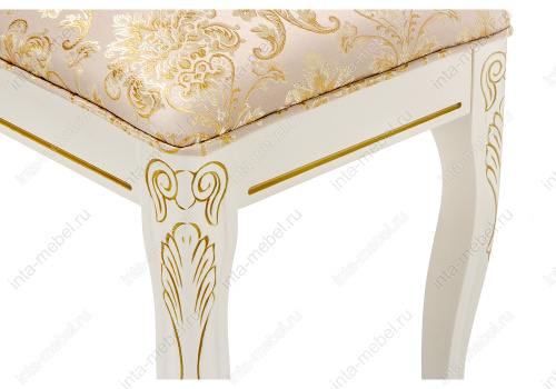 Стул деревянный Валентино патина золото / бежевый. Фото №6