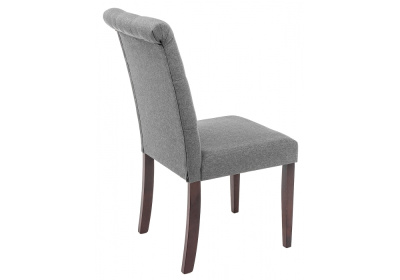 Стул деревянный Amelia dark walnut / fabric grey. Фото №4