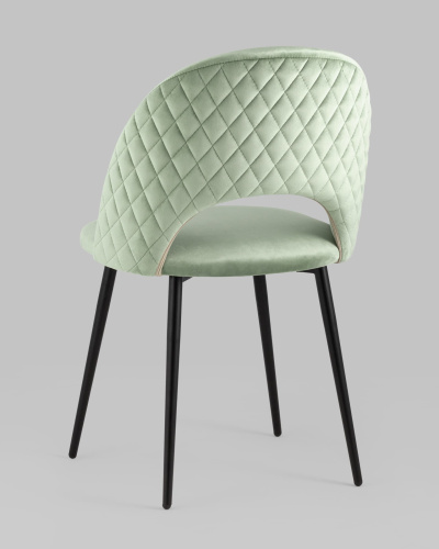 Стул Меган велюр с ромбами фисташковый. Фото №7