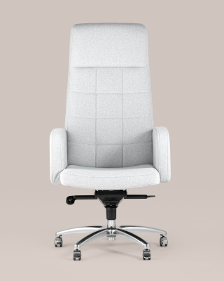 Кресло руководителя Лестер микровелюр светло-серый. Фото №5